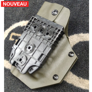Fabrication Sur Mesure Holster Kydex Od Pour Pistolet Glock 45 Mos Th + Lampe Streamlight Tlr Canon