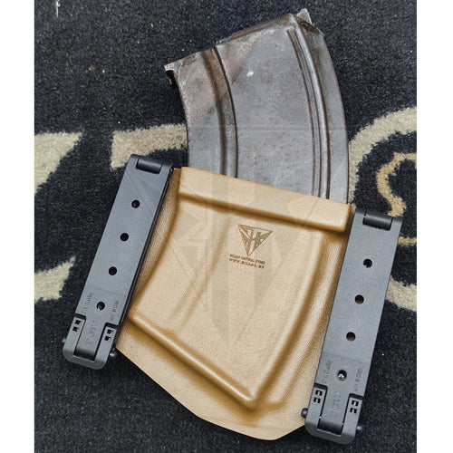 Porte - Chargeur Kydex Coyote Pour Chargeur De Mitrailleuse Ww2 Bren Cal. 303 British Sur Passant