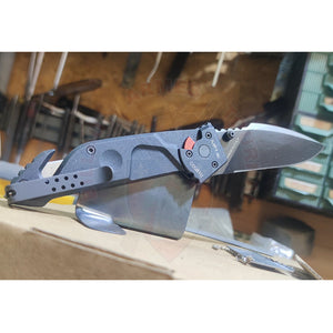 Fabrication Sur Mesure Support Couteau Artisanal Vieillissement Patine & Gravure Laser Découpe