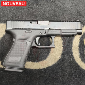 Full Billau Custom Glock 49 MOS + Gravure Laser + Découpe Laser + Traitement Cerakote Rose Gold + Point Rouge Noblex