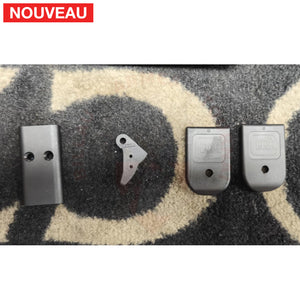 Full Billau Custom Glock 49 MOS + Gravure Laser + Découpe Laser + Traitement Cerakote Rose Gold + Point Rouge Noblex