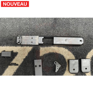 Full Billau Custom Glock 49 MOS + Gravure Laser + Découpe Laser + Traitement Cerakote Rose Gold + Point Rouge Noblex