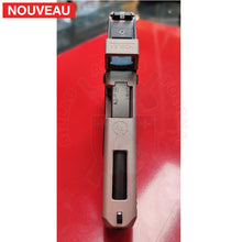 Charger l&#39;image dans la galerie, Full Billau Custom Glock 49 MOS + Gravure Laser + Découpe Laser + Traitement Cerakote Rose Gold + Point Rouge Noblex