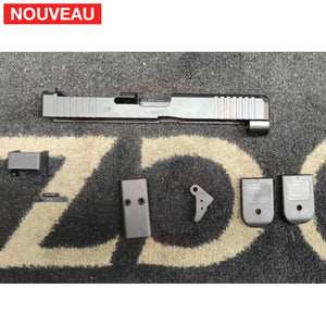 Full Billau Custom Glock 49 MOS + Gravure Laser + Découpe Laser + Traitement Cerakote Rose Gold + Point Rouge Noblex