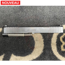 Charger l&#39;image dans la galerie, Full Billau Custom Glock 49 MOS + Gravure Laser + Découpe Laser + Traitement Cerakote Rose Gold + Point Rouge Noblex
