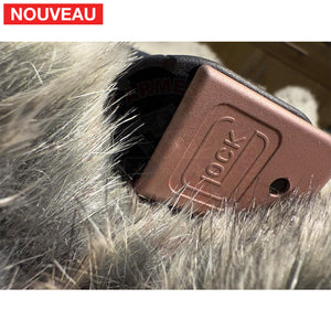 Full Billau Custom Glock 49 MOS + Gravure Laser + Découpe Laser + Traitement Cerakote Rose Gold + Point Rouge Noblex