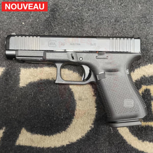 Full Billau Custom Glock 49 MOS + Gravure Laser + Découpe Laser + Traitement Cerakote Rose Gold + Point Rouge Noblex