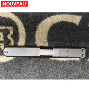Full Billau Custom Glock 49 MOS + Gravure Laser + Découpe Laser + Traitement Cerakote Rose Gold + Point Rouge Noblex