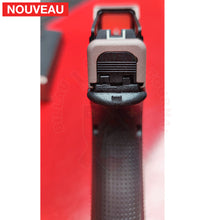 Charger l&#39;image dans la galerie, Full Billau Custom Glock 49 MOS + Gravure Laser + Découpe Laser + Traitement Cerakote Rose Gold + Point Rouge Noblex