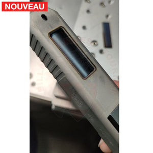 Full Billau Custom Glock 49 MOS + Gravure Laser + Découpe Laser + Traitement Cerakote Rose Gold + Point Rouge Noblex