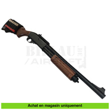 Charger l'image dans la galerie, Fusil à pompe airsoft GNB Golden Eagle M870 Full Métal VRAI bois + Douilles + Support de crosse - répliques de pompes