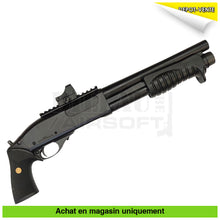 Charger l&#39;image dans la galerie, Fusil à pompe airsoft GNB Tokyo Mazrui M870 Breacher + Point rouge + Douilles + Tanks Gaz répliques de pompes airsoft