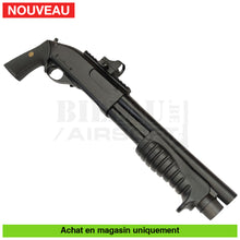 Charger l&#39;image dans la galerie, Fusil à pompe airsoft GNB Tokyo Mazrui M870 Breacher + Point rouge + Douilles + Tanks Gaz répliques de pompes airsoft