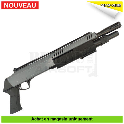 Fusil à pompe airsoft spring BO Fabarm STF-12 Grey répliques de pompes airsoft spring