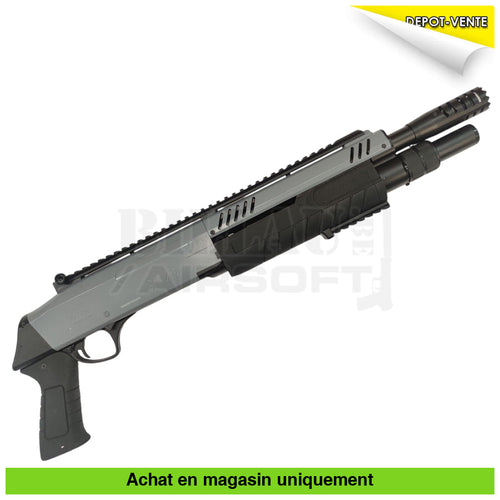 Fusil à pompe airsoft spring BO Fabarm STF-12 Grey répliques de pompes airsoft spring