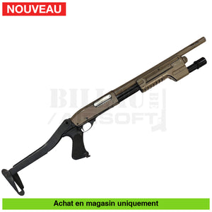 Fusil à pompe airsoft Spring G&P M870 Shorty Custom Full Métal + Pompe Lampe + Chargeurs (Rare) répliques de pompes