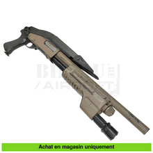 Charger l&#39;image dans la galerie, Fusil à pompe airsoft Spring G&amp;P M870 Shorty Custom Full Métal + Pompe Lampe + Chargeurs (Rare) répliques de pompes
