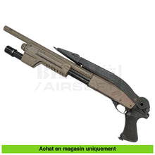 Charger l&#39;image dans la galerie, Fusil à pompe airsoft Spring G&amp;P M870 Shorty Custom Full Métal + Pompe Lampe + Chargeurs (Rare) répliques de pompes