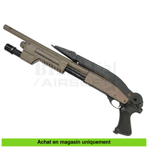 Fusil à pompe airsoft Spring G&P M870 Shorty Custom Full Métal + Pompe Lampe + Chargeurs (Rare) répliques de pompes
