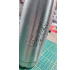 Gravure Laser Gourde Inox Thème Animaux Epurés & Découpe