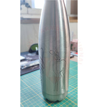 Charger l&#39;image dans la galerie, Gravure Laser Gourde Inox Thème Animaux Epurés &amp; Découpe