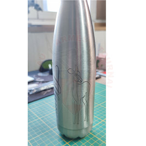 Gravure Laser Gourde Inox Thème Animaux Epurés & Découpe