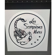 Charger l&#39;image dans la galerie, Gravure Laser Mugs Inox Thème Les Scorpions Noirs &amp; Billau Airsoft Découpe