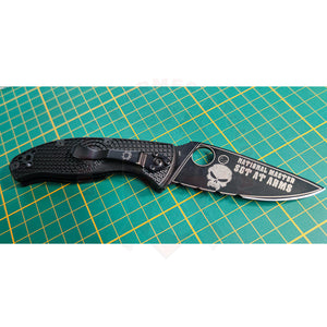 Gravure Laser Spyderco Thème Punishers Sgt At Arms & Découpe
