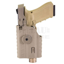 Charger l&#39;image dans la galerie, Holster Level 3 Nuprol Glock 17 + Lampe Droitier Tan Holsters