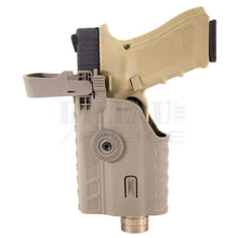 Charger l&#39;image dans la galerie, Holster Level 3 Nuprol Glock 17 + Lampe Droitier Tan Holsters