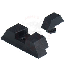 Charger l&#39;image dans la galerie, Kit Hausse et Guidon Alu Inserts Phosphorecents Verts pour Glock Hausses et Guidons