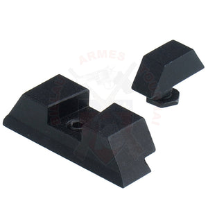 Kit Hausse et Guidon Alu Inserts Phosphorecents Verts pour Glock Hausses et Guidons