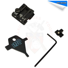 Charger l&#39;image dans la galerie, Kit Hausse micrométrique LPA S&amp;W M&amp;P 9 2 points blancs + Guidon Hausses et Guidons