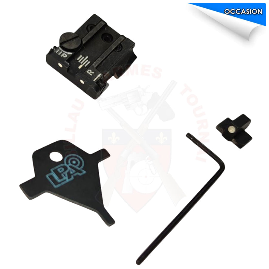 Kit Hausse micrométrique LPA S&W M&P 9 2 points blancs + Guidon Hausses et Guidons