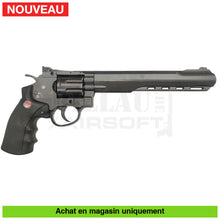 Charger l&#39;image dans la galerie, Lot de 2 Revolvers GNB Co2 Ruger Super Hawk 8’’ + Barillets (Le chrome fonctionnel le noir pour pièces) répliques de