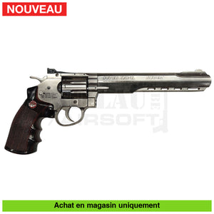Lot de 2 Revolvers GNB Co2 Ruger Super Hawk 8’’ + Barillets (Le chrome fonctionnel le noir pour pièces) répliques de