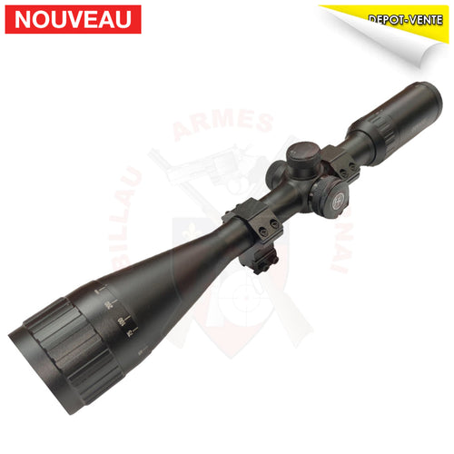 Lunette Hawke 6 24x50 AO Mildot IR + Colliers 11mm Lunettes