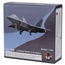 Charger l&#39;image dans la galerie, Maquette de collection métal Avion F-22 Raptor US Air Force Echelle 1:100 Maquettes de collection