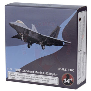 Maquette de collection métal Avion F-22 Raptor US Air Force Echelle 1:100 Maquettes de collection