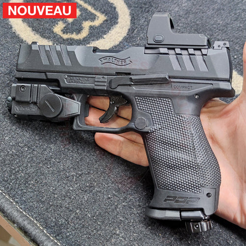 Montage Point Rouge + Lampe Tactique sur Pistolet de défense T4E Co2 Walther PDP Réparations