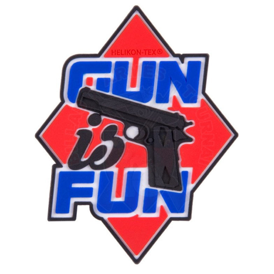 Patch Pvc 3D Gun Is Fun Patchs