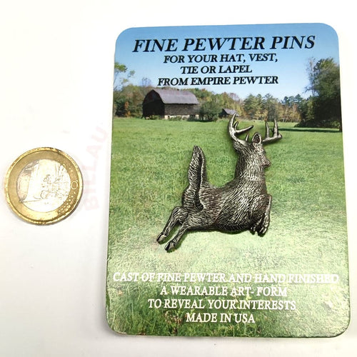 Pins (Broche) Métal Usa Fine Pewter Cerf Sautant