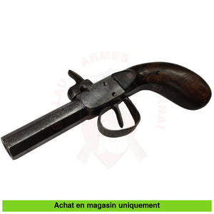 Pistolet À Coffre/ De Voyage Saint-Etienne 1850 Cal 44 Pn Armes Poing Poudre Noire