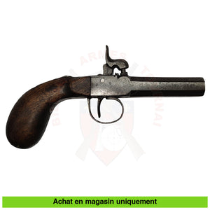 Pistolet À Coffre/ De Voyage Saint-Etienne 1850 Cal 44 Pn Armes Poing Poudre Noire