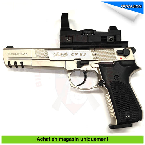 Pistolet À Plombs Walther Cp88 Competition Nickel 6 + Point Rouge Armes De Poing Co2