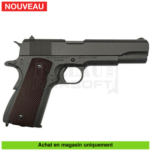 Pistolet GBB Co2 Colt 1911 A1 100th Anniversary Parkerized Full Métal répliques de poing airsoft GBB Co2