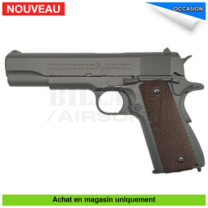 Pistolet GBB Co2 Colt 1911 A1 100th Anniversary Parkerized Full Métal répliques de poing airsoft GBB Co2