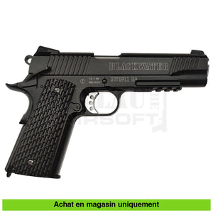 Pistolet Gbb Co2 Colt 1911 Blackwater Full Métal Upgrade + Housse Répliques De Poing Airsoft