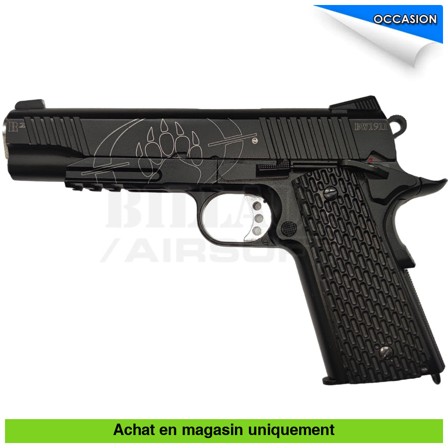 Pistolet Gbb Co2 Colt 1911 Blackwater Full Métal Upgrade + Housse Répliques De Poing Airsoft