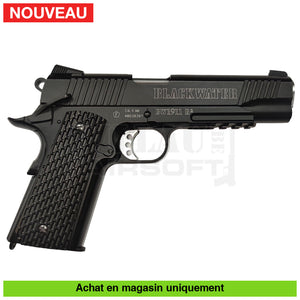 Pistolet Gbb Co2 Colt 1911 Blackwater Full Métal Upgrade + Housse Répliques De Poing Airsoft